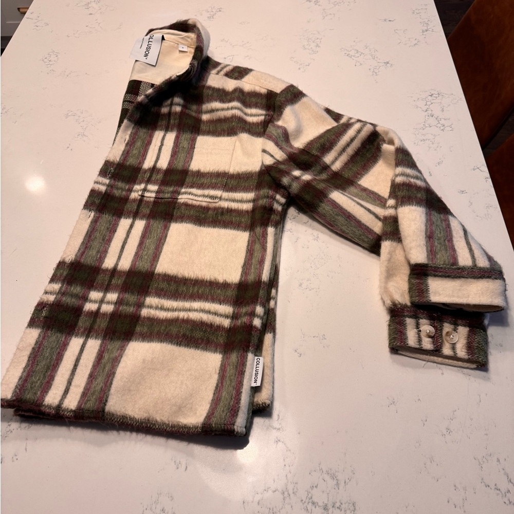COLLUSION men’s oversized overcoat button down NWOT - Picture 1 of 10